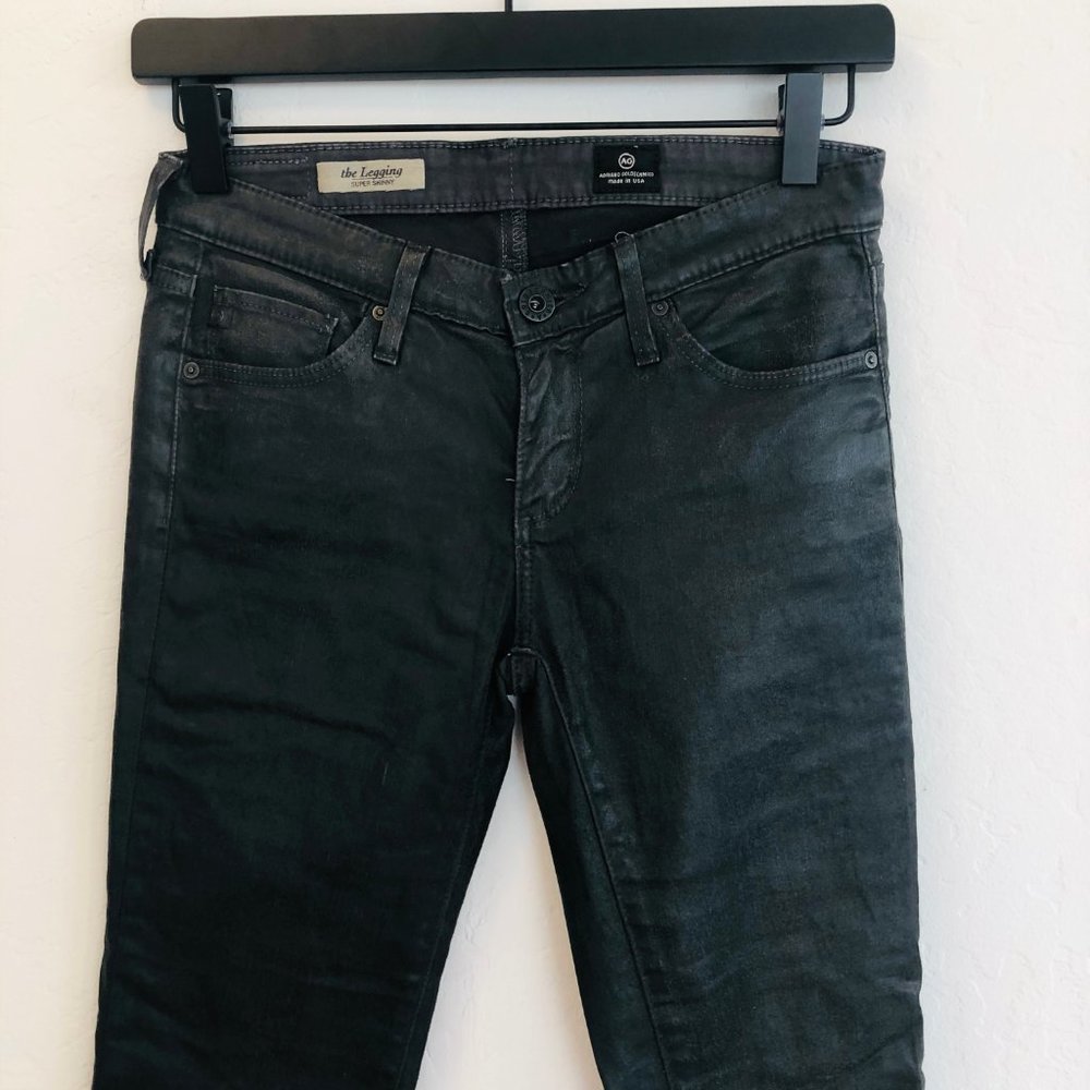 Adriano Goldschmied Faux Leather Super Skinny Jean - Picture 3 of 12